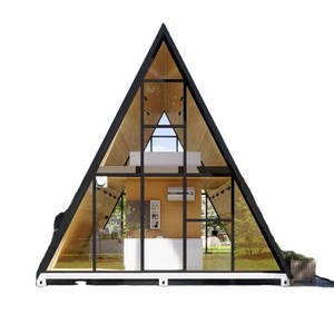 20ft üçgen şekli küçük evler daire için bir çerçeve ahşap Camper otel kiti ev yazlık - Product Image 1