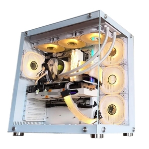 Computer Casingt alimentazione Desktop Pc Gaming Computer torre Hardware e Software bianco custodia da gioco Cabinet 10 ventilatori - Product Image 4
