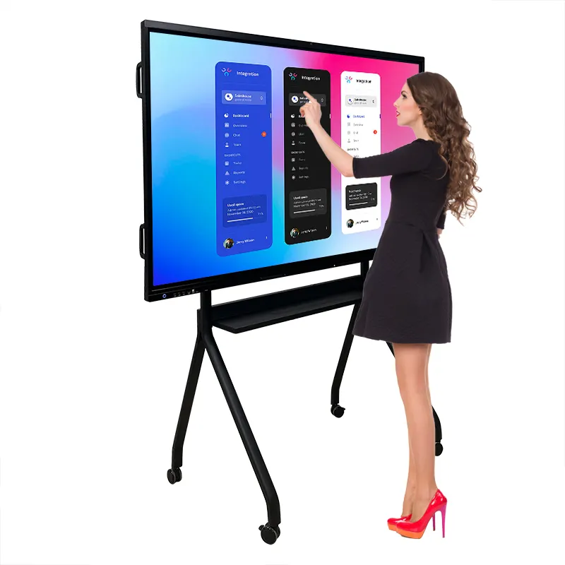 Papan tulis elektronik layar sentuh, papan tulis elektronik, ruang rapat digital interaktif untuk sekolah, tampilan lcd cerdas, layar sentuh multi jari