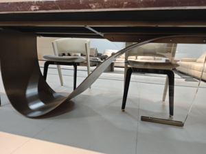 Juego de muebles de mesa de comedor de lujo moderno nórdico, mesa de comedor de 6 plazas con parte superior de mármol Rectangular de gama alta con sillas - Product Image 6