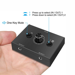 <strong>2</strong> Way Bi-Directional <strong>Audio</strong> Switcher Stereo <strong>2</strong> in <strong>1</strong> Out 3.5mm Jack HiFi <strong>Audio</strong> <strong>Switch</strong> <strong>2</strong> Port Stereo <strong>Audio</strong> Splitter <strong>1</strong> in <strong>2</strong> Out - Product Image 3