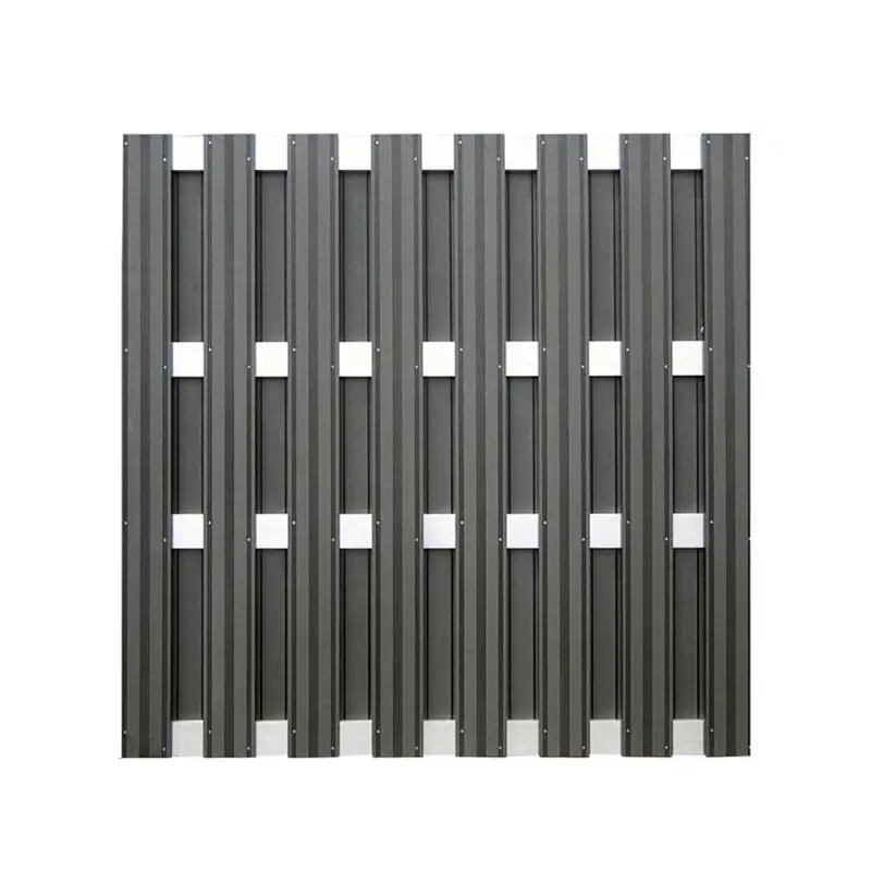 Cercado compuesto de plástico y madera para bricolaje, 1,8x1,8 M(6 pies), valla de Panel Wpc de aluminio