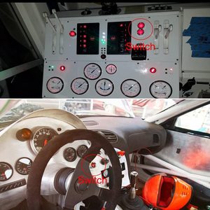 スタートエンジンボタンカーDc12v 50aレッドカースタートエンジンボタンライトスイッチレーシングスポーツ用プッシュスタートイグニッションスイッチ (オン)-オフ - Product Image 3