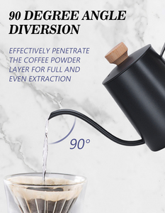 Stainless Steel Handmade Classic Design Thinker Glass Coffee Server Outdoor Portable Coffee Maker With Handle For Hotels