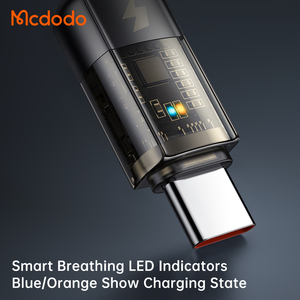 Mcdodo 284 Apagado automático Tipo C Cable Apagado automático 100W 5A E-mark Chip Distribución inteligente USB C a USB Cable de carga rápida - Product Image 6
