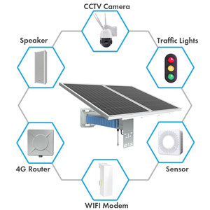 Sistema de panel solar TecDeft DC12V 60W PWM controlador de carga solar Kits de panel solar para cámara 4G LTE CCTV al aire libre - Product Image 4