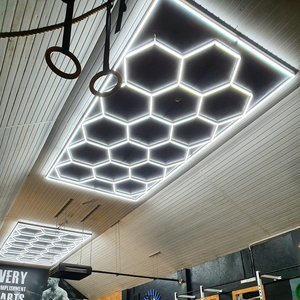 SUEZ Led esagonale personalizzato professionale per Showroom Led Workshop Light Car Detailing Lights Garage Work Light - Product Image 5