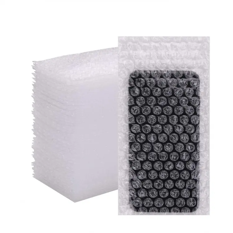 Clear Bubble Pouches Bags Double Walled Flush Cut Thickening Shockproof Foam Wrap Bags Para Amortecimento, Embalagem e Envio