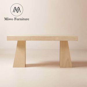 Diseño contemporáneo Escritorio de aprendizaje Oficina moderno simple mesa jefe computadora escritura juegos personalizado roble blanqueado escritorio con cajón - Product Image 2