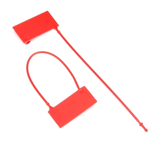 Nhựa an ninh ổ khóa con dấu thẻ dùng một lần làm xáo trộn hiển nhiên khóa nhãn không thấm nước có thể ghi vải giày Túi Khóa thẻ - Product Image 1