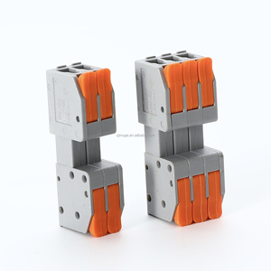 2604D Electrical Nut Lever Quick Compact Wiring <strong>Push</strong>-in Male Female Butt Quick <strong>Spring</strong> Wire Connector <strong>Terminal</strong> <strong>Block</strong> - Product Image 2
