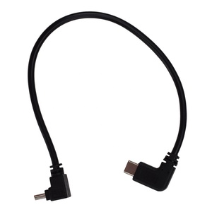 黑色90度角迷你USB 5针公至USB-C 3.1型C公充电数据适配器电缆，用于数码相机 - Product Image 6