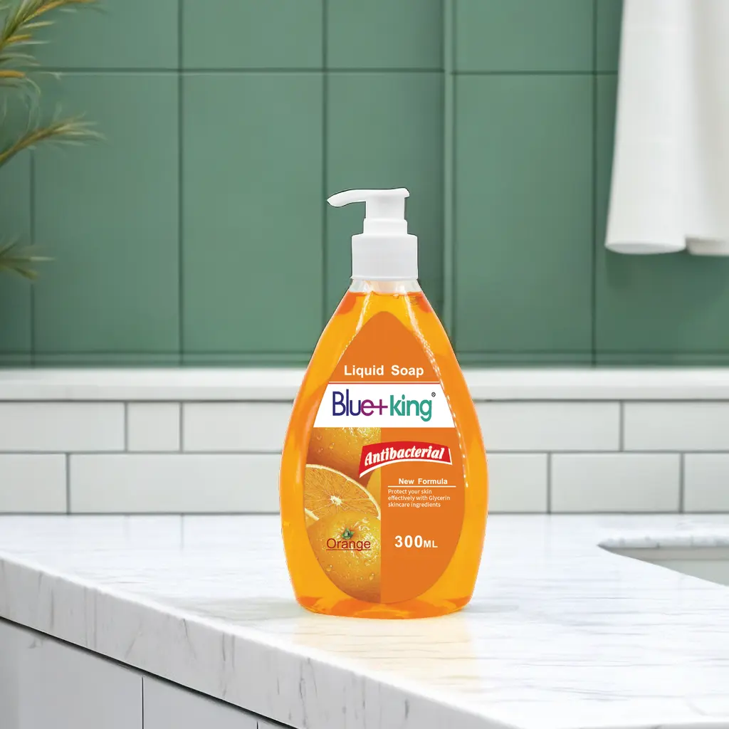 Jabón líquido con aroma a naranja de alta eficiencia, líquido antibacteriano para lavar a mano, 300ml