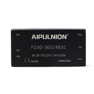 Convertidor de CC de entrada de paquete DIP de 30W, 18-75Vdc, 24Vdc, 1.25A - Product Image 4