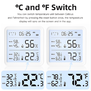 Smart Home Digital Display Temp <strong>Humidity</strong> <strong>Sensor</strong> Support Alexa Google Assistant Tuya Air <strong>Temperature</strong> <strong>Humidity</strong> <strong>Sensor</strong> - Product Image 2