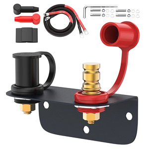 150 Amp 12V Marine <strong>Dual</strong> Terminal <strong>Busbar</strong> 2-Post 150A Binding Post Kit with Protective Cover for Automotive Use - Product Image 1