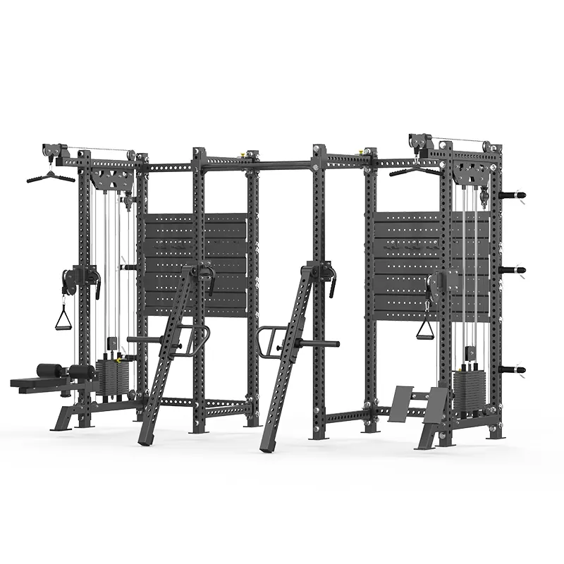 Multi function folding squat power rack for training bodybuilding gym equipment