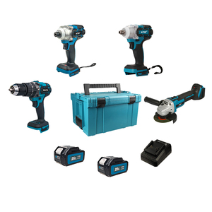 ATO 4ピースコンボ電動工具セットブラシレスドリル & lmpactレンチ2in1インパクトドライバーアングルグラインダー21vコンボキットセット - Product Image 2