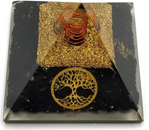 生命の木Shungite Orgone Pyramid自然治癒クリスタルエネルギー発電機、強力なオルゴナイトと神聖なシンボル - Product Image 3