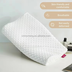 Cao su Gối bọt thoáng khí tốt nhất hình dạng sóng Bộ nhớ Gối cao su chất lượng cao sâu ngủ cổ bảo vệ bộ nhớ cao su giường gối - Product Image 3