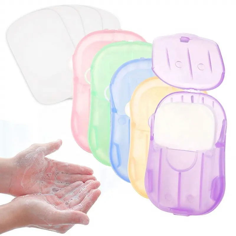 Hot Selling Private Label Mini Hand Washing Kids Portable Soluble 50pcs Disposable Paper Soap