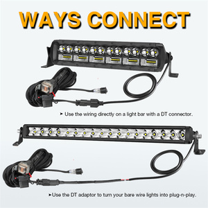 <strong>12</strong> <strong>Volt</strong> Off Road <strong>Led</strong> Fog Lamp Work Light 2.5 Meters 98 Inch 8 Feet Length Custom Wire Harness - Product Image 6