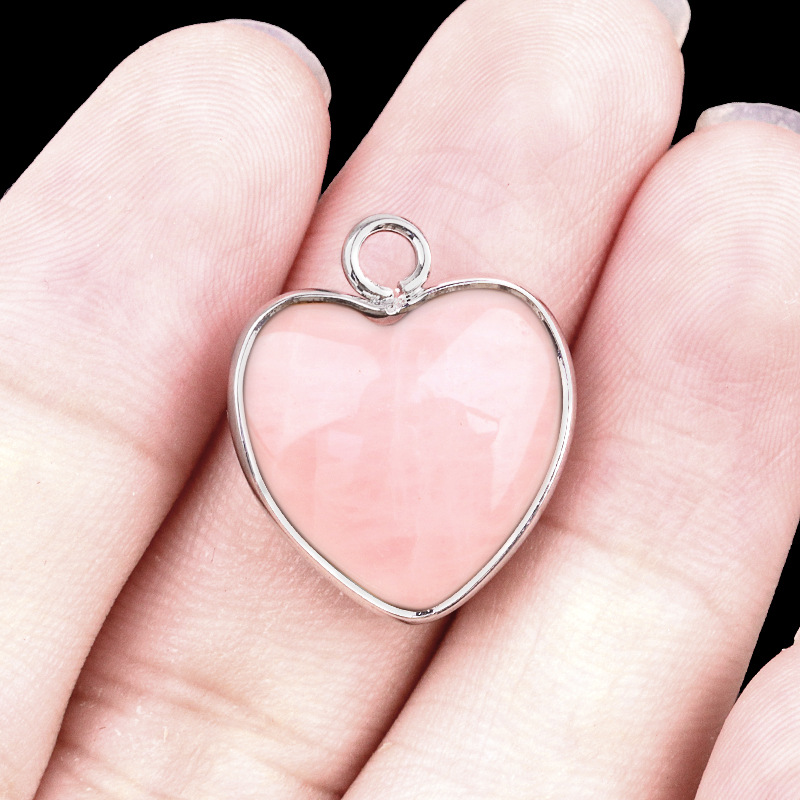 Pendentif unique en cristal rose (Argent)