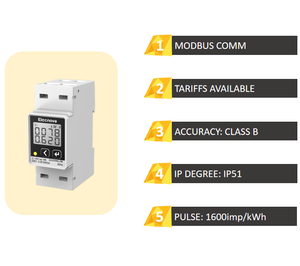 Medidor de electricidad CC Elecnova, Protocolo RS485/Modbus, medidor de energía de corriente CC con registrador de datos para cargador EV/Solar PV - Product Image 6