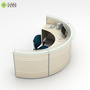 信达现代椭圆形沙龙接待台设计小型接待台 - Product Image 6