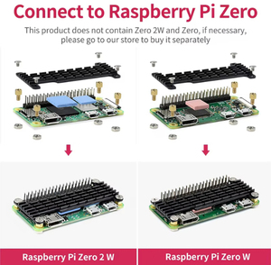 Raspberry Pi Zero 2 W Disipador de calor de aluminio Radiador de enfriamiento pasivo Enfriador de disipación de calor térmico de metal para Raspberry Pi Zero W - Product Image 2