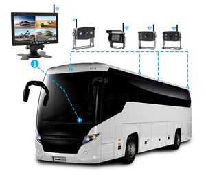 YWX HD 7 pulgadas Entrada de 4 vías monitor inalámbrico coche marcha atrás vista trasera cámara de respaldo SISTEMA DE Monitor para autobús Semi camión ayuda de marcha atrás - Product Image 1