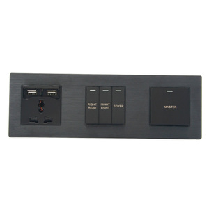 15B Serie Hotel di Lusso Da Parete Da Comodino Intelligente <span class=keywords><strong>Push</strong></span> <span class=keywords><strong>Button</strong></span> <span class=keywords><strong>Switch</strong></span> Presa di Corrente Universale Dual USB del Pannello