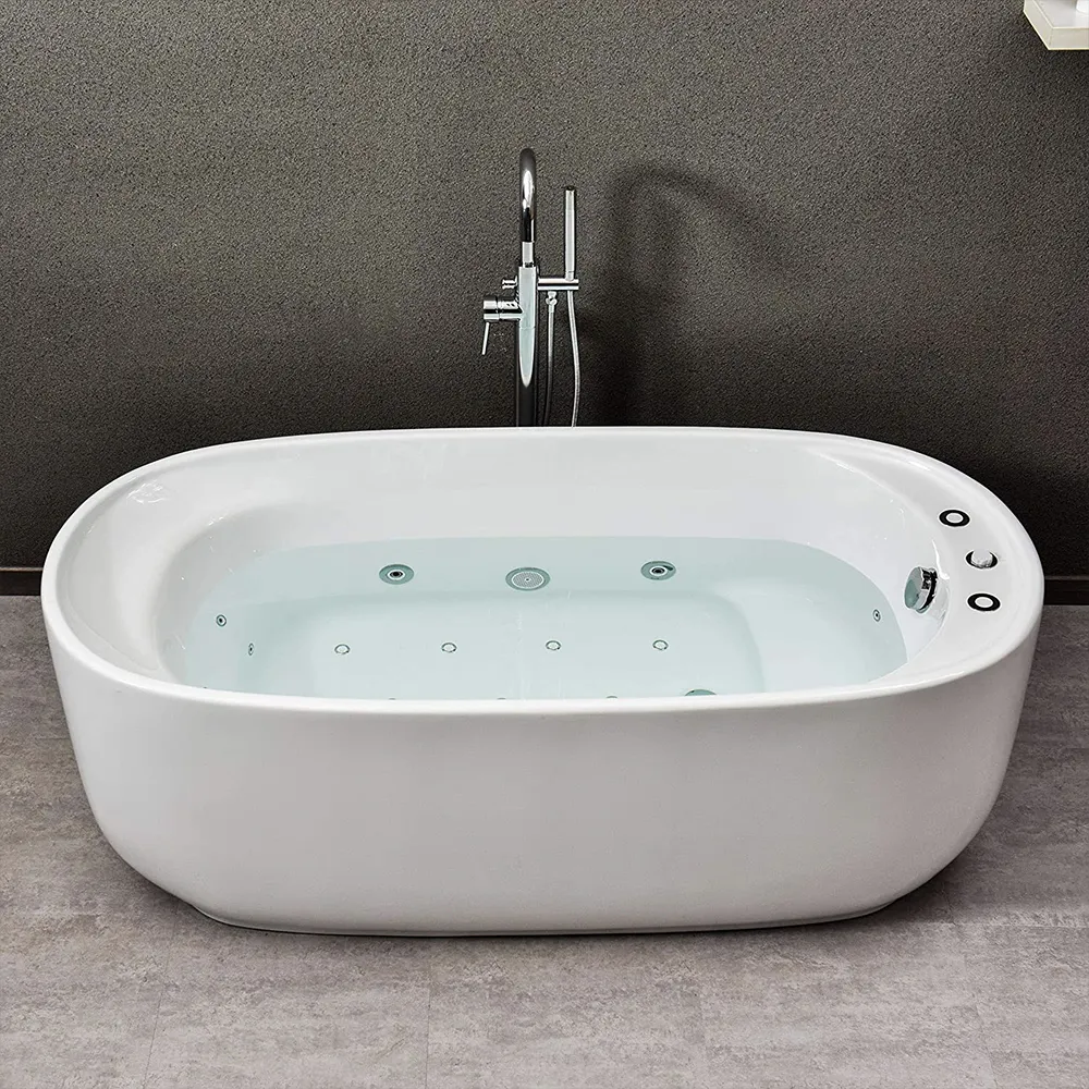 CE अनुमोदित सुरुचिपूर्ण डिजाइन एक्रिलिक मालिश बाथटब बाथरूम भँवर और हवा Jetted बाथटब Banheiras और Hidromassagens