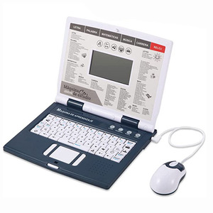 Elektrische Lernmaschine Laptop Englisch Spanisch 130 Funktionen Lernen Lernspiel zeug Computer Mit Ladegerät Maus Für Kinder