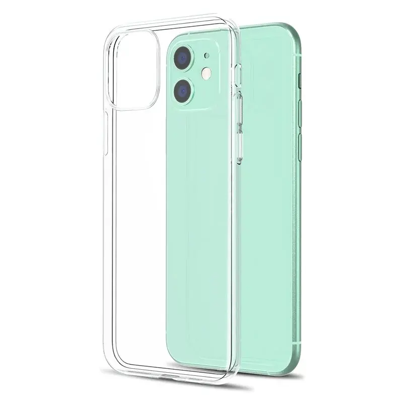 Silicone rõ ràng mềm chống sốc trường hợp đối với iPhone 15 14 cộng với 13 12 11 Mini Pro Max Samsung S23 S24 trong suốt Bìa