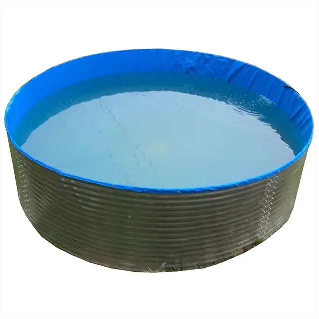 Tanque de agua de montaje de chapa de acero corrugado para depósito de granja de peces tanque de agua grande