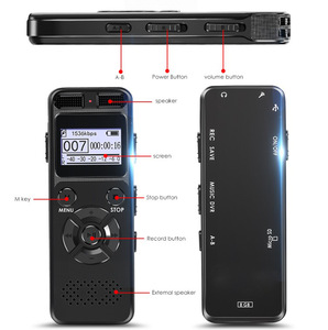 Digital Voice Recorder with DNR Super Long Time <strong>Record</strong> 160hours 8GB and TF Card Slot Audio Recorder Digital Voice Recorder - Product Image 4