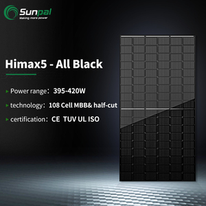 Sunpal 25年保修屋顶太阳能电池板的平均成本400w 410w 420w全黑光伏组件家用太阳能屋顶电池板