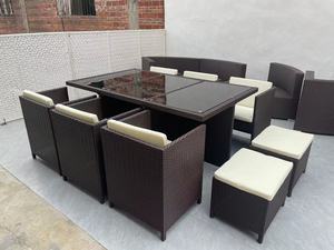 Outdoor Garden Furniture Sets <strong>Patio</strong> Rectangular/Square/<strong>Round</strong> Shape Table and Dining Chairs Set - Product Image 2