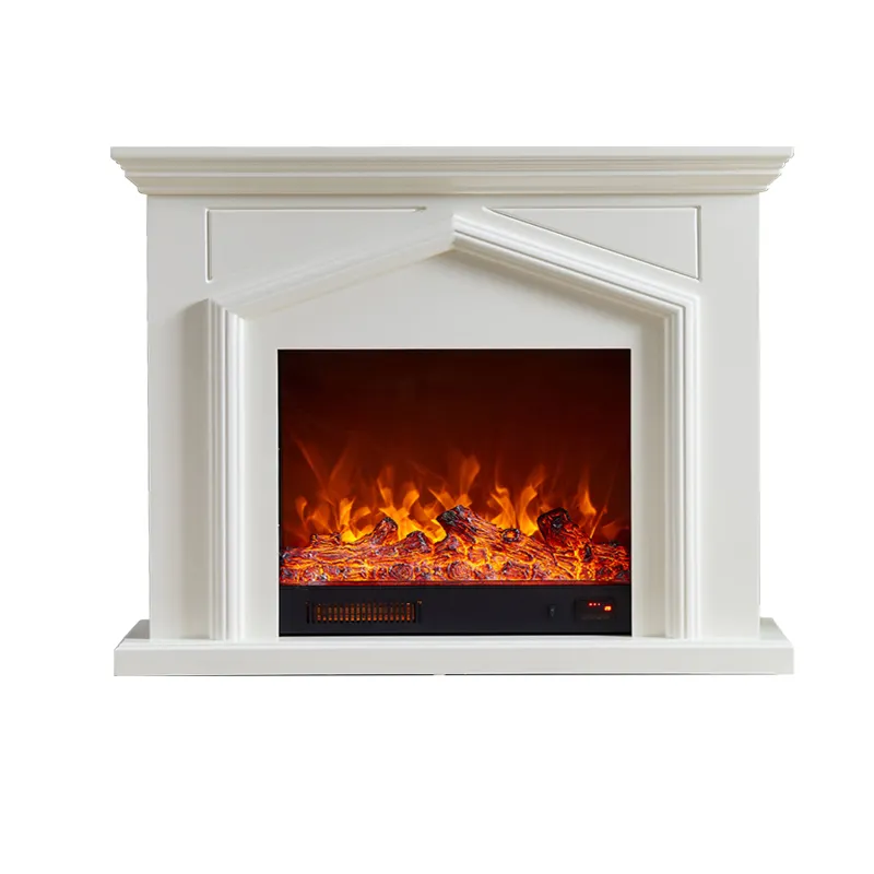 decoration white TV fireplace cabinet electric fireplace surround