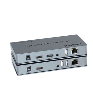 4K HDMI扩展器120m HDMI至RJ45 KVM以太网局域网信号扩展器，带红外控制5e类/6类KVM HDMI扩展器，适用于电脑电视 - Product Image 2