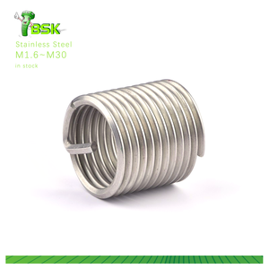 不锈钢SUS304公制M2-M30和英寸1/4至7/8尺寸螺钉衬套螺纹修理线螺纹插入件 - Product Image 6
