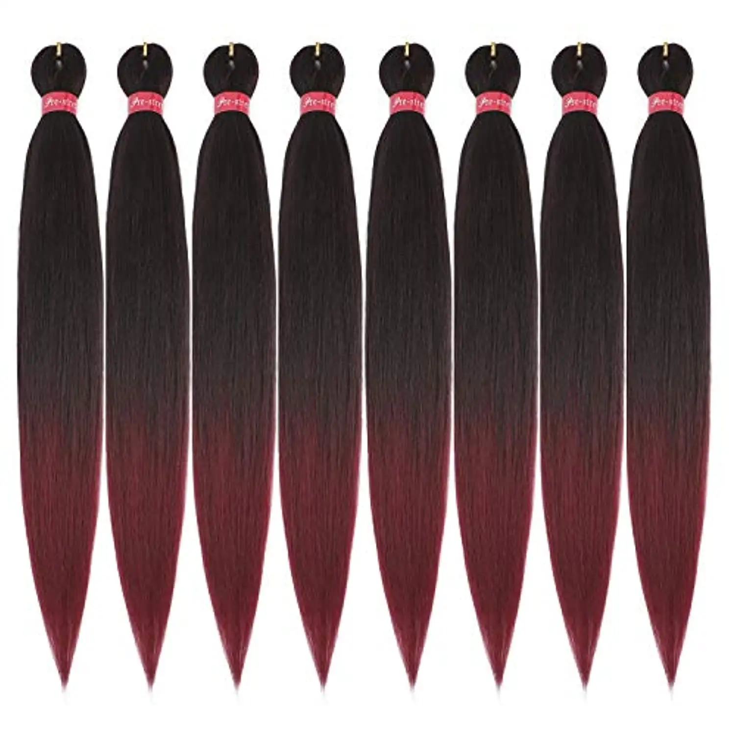 Extensões de cabelo trançadas pré-esticáveis, fácil, crochê, trança, pacote yaki, ombré, caixa sintética, tranças afro