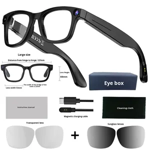 Умные очки с ИИ для трансграничной связи, камера 800 МП, фото/видео запись, перевод звонков, ИИ-вопросы и ответы, аккумулятор 220 мАч, оправа TR90 - Product Image 6