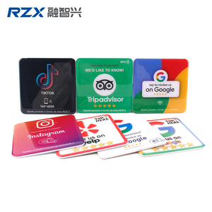 RZX Customized Printing 50*30mm Programmable 13.56mhz RFID NFC Epoxy <strong>Key</strong> Tags Smart Cards - Product Image 2