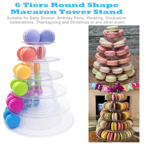 Bán hot-Tier xách tay Macaron tháp hiển thị đứng cho thực phẩm hoặc thức ăn vật nuôi Mini Macaron đứng - Product Image 2