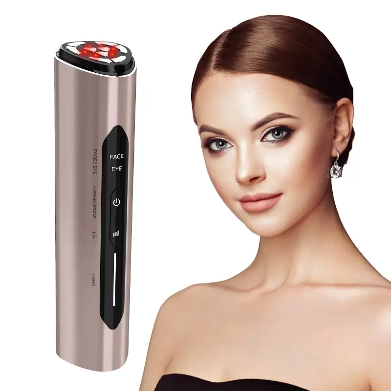 Portable rf face lifting machine led ems face massager facial anti wrinkle facial skin tightening home use rf beauty device