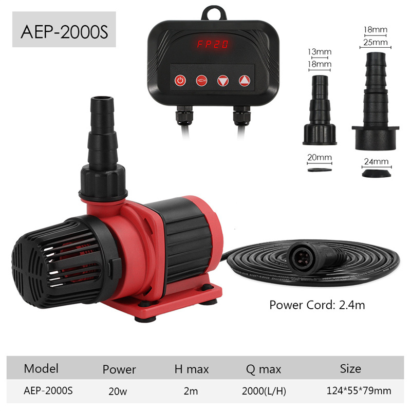 AEP-2000S (20W 2000L/H máx.) Color negro/rojo