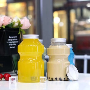 700毫升500毫升350毫升低价迷你塑料宠物透明可重复使用泡泡茶瓶免费样品 - Product Image 2