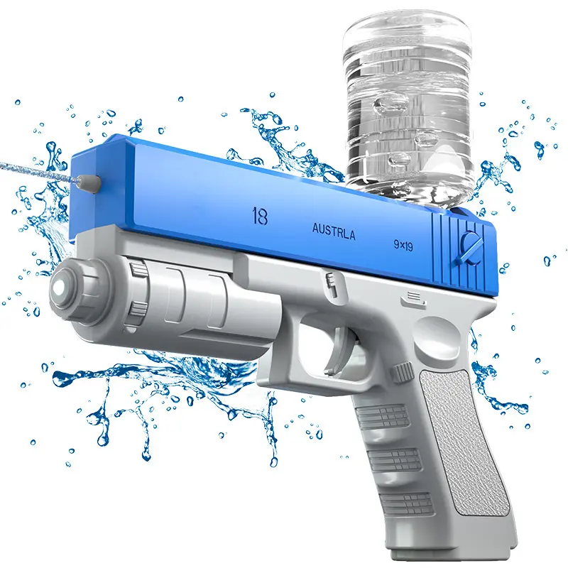 Новый электрический игрушечный пистолет большой дальности полностью автоматический передатчик детский игрушечный водяной пистолет с универсальной бутылкой для воды внешнее соединение